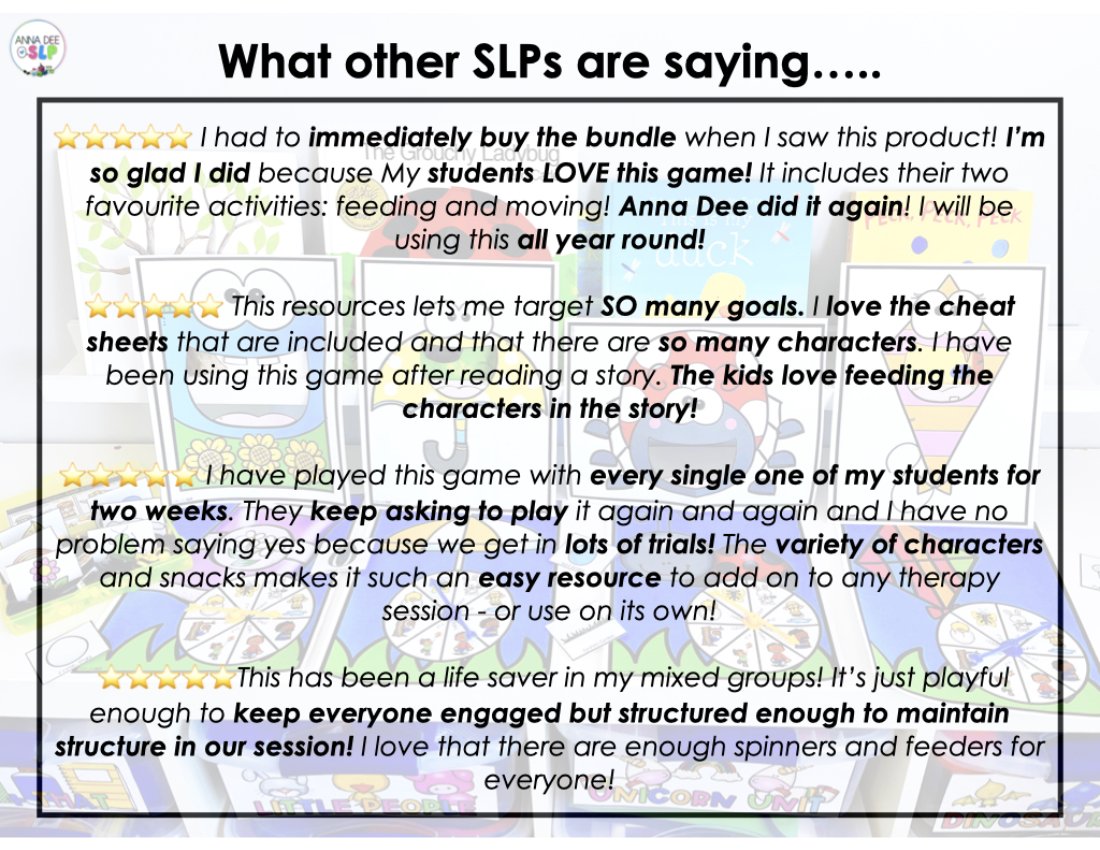 Spring Interactive Feeding Game for speech therapy preview page 7