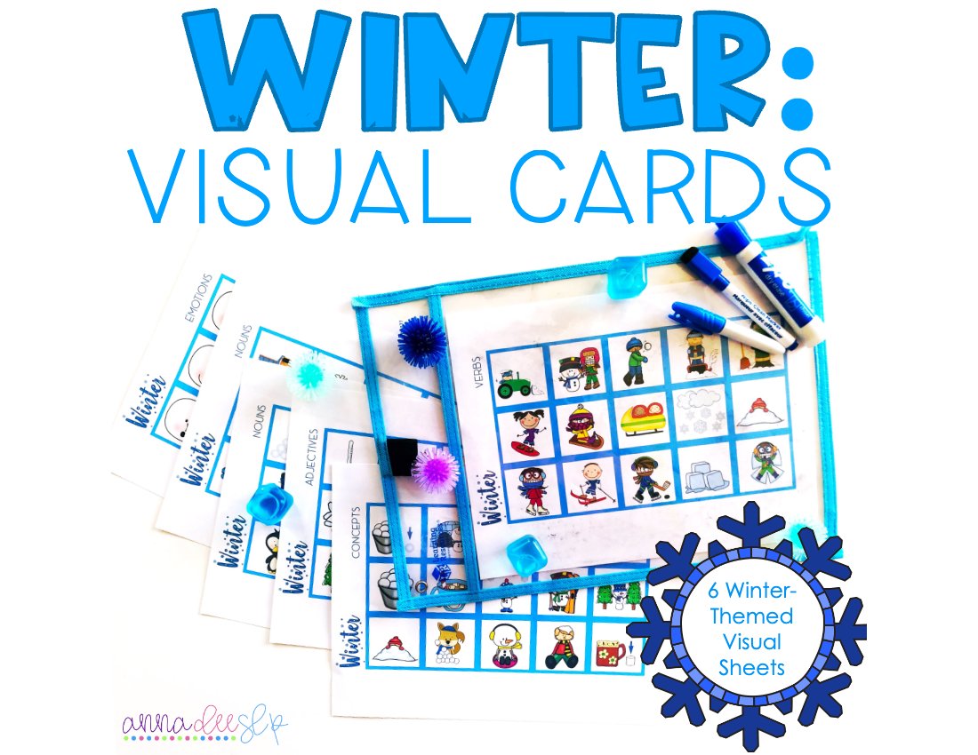 Winter Visual Supports for speech therapy preview page 1