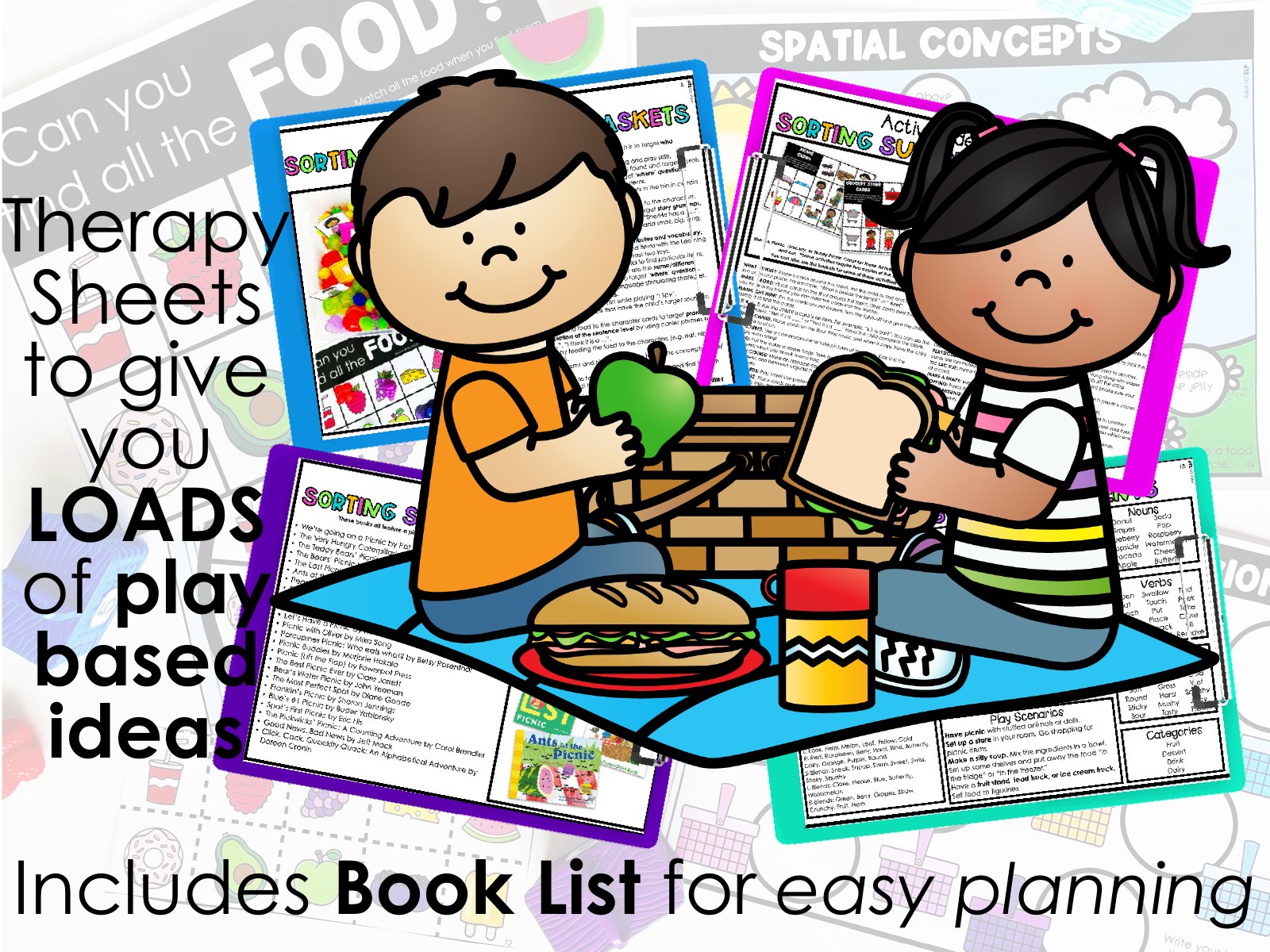 Spring and Summer Picnic Basket Toy Companion for speech therapy preview page 7