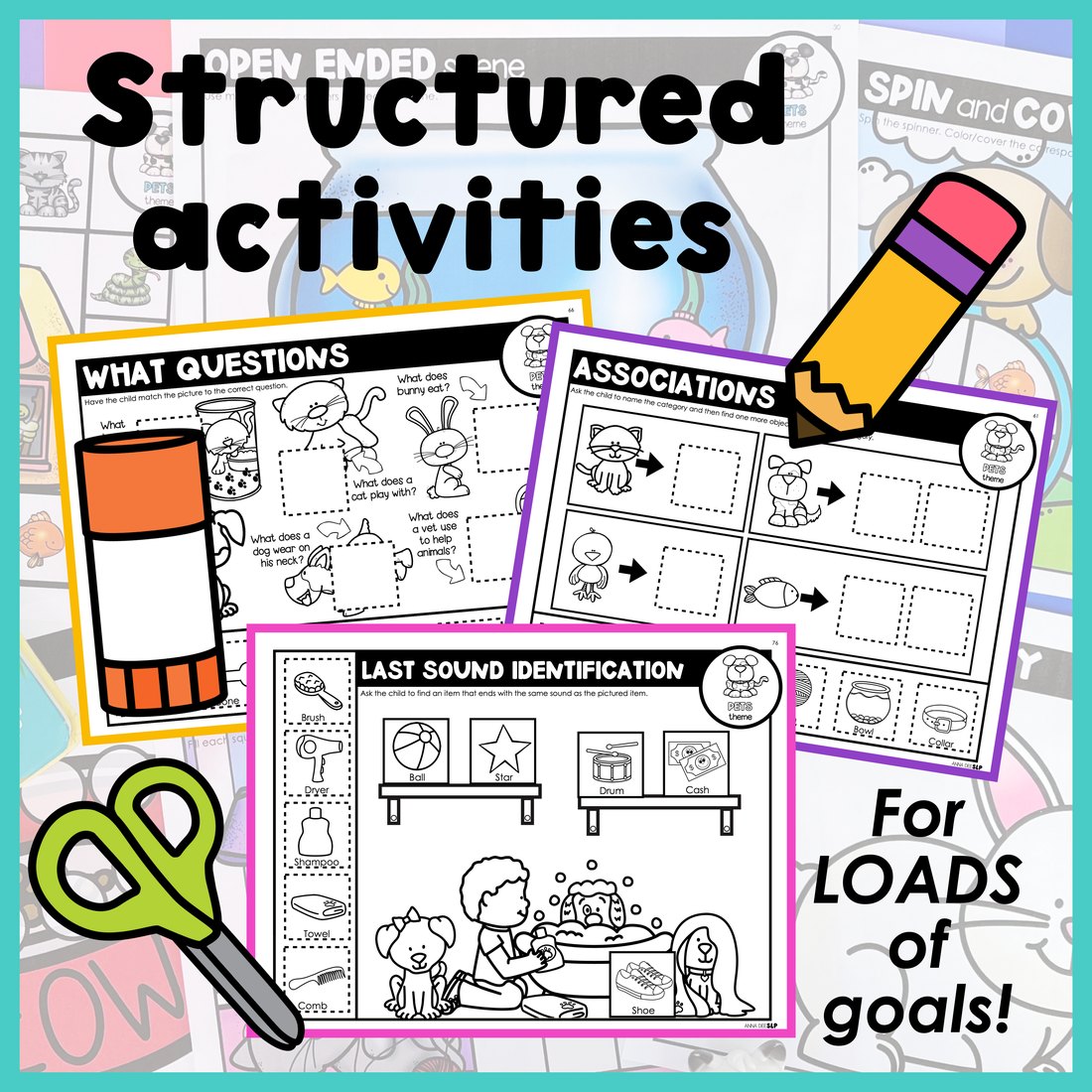 Pet Activities and Worksheets for speech therapy – image 2