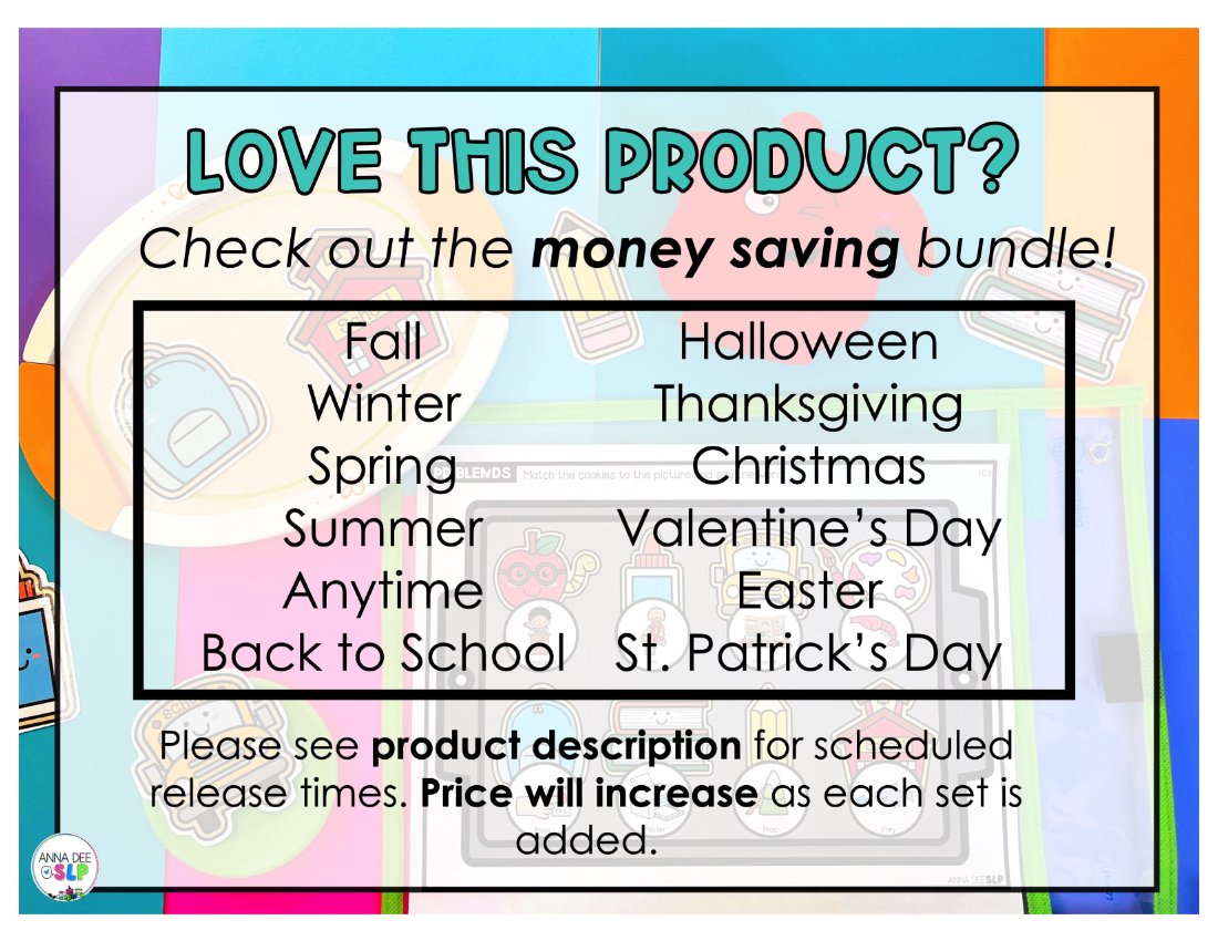 Back to School say and play activity for speech therapy preview page 9