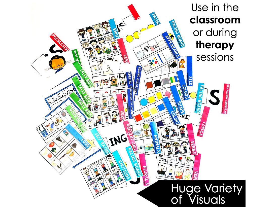 Preschool Behavior and Language Visuals for speech therapy preview page 4