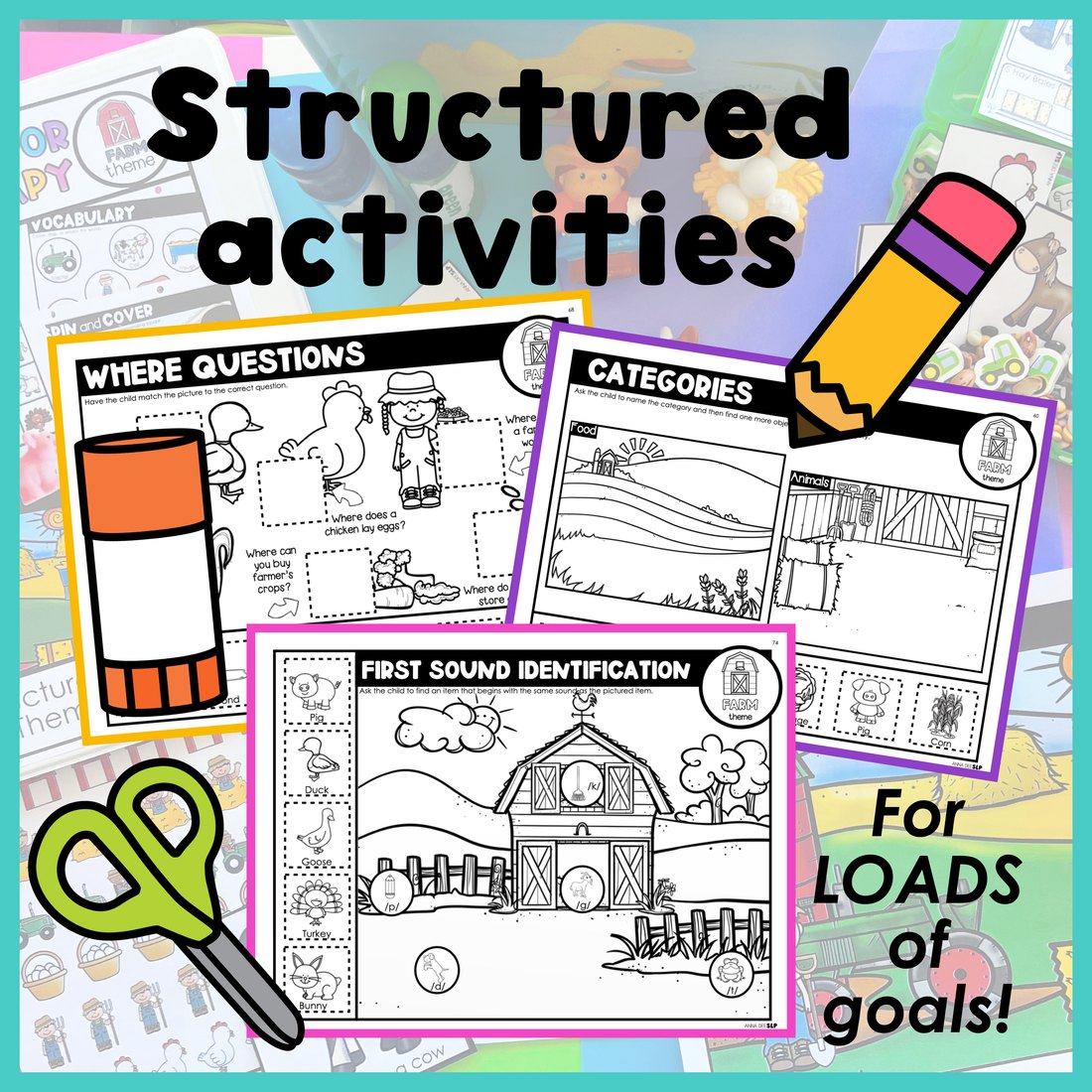 Farm Activities and Worksheets for speech therapy – image 2