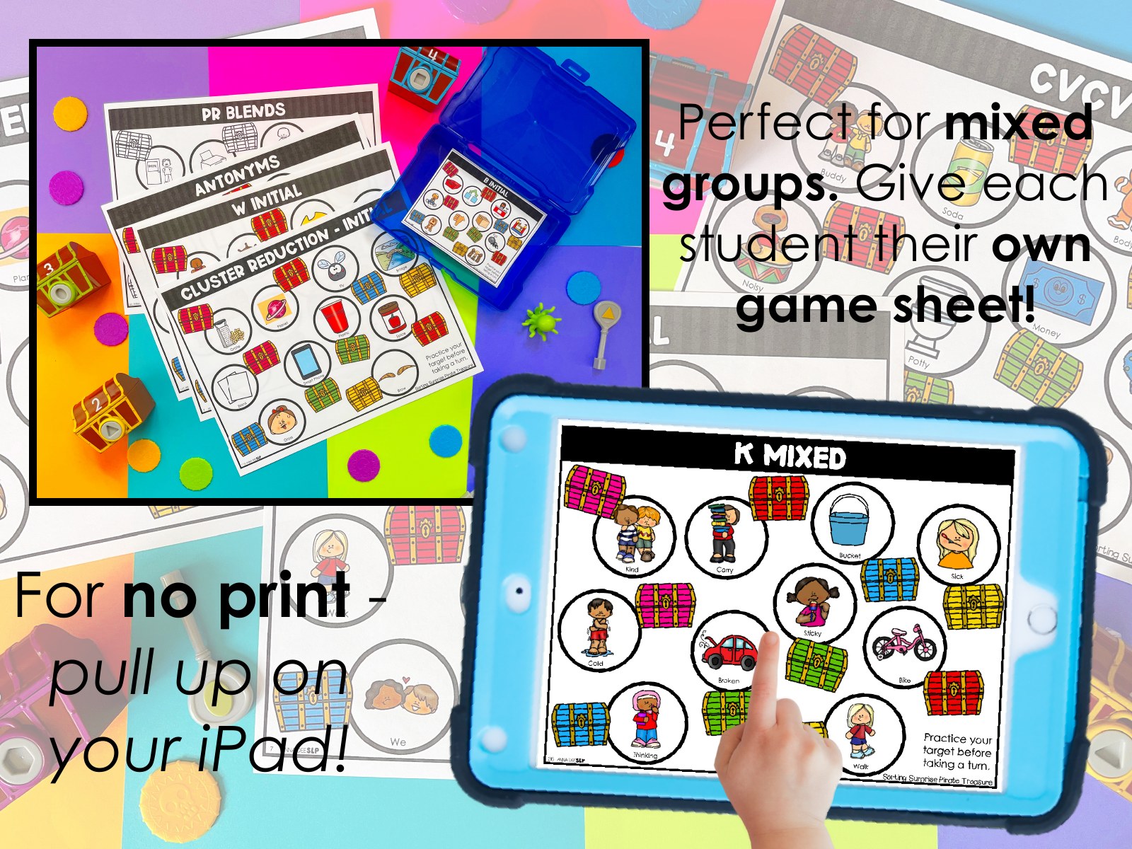 Sorting Surprise Pirate Treasure Toy Companion for speech therapy preview page 3