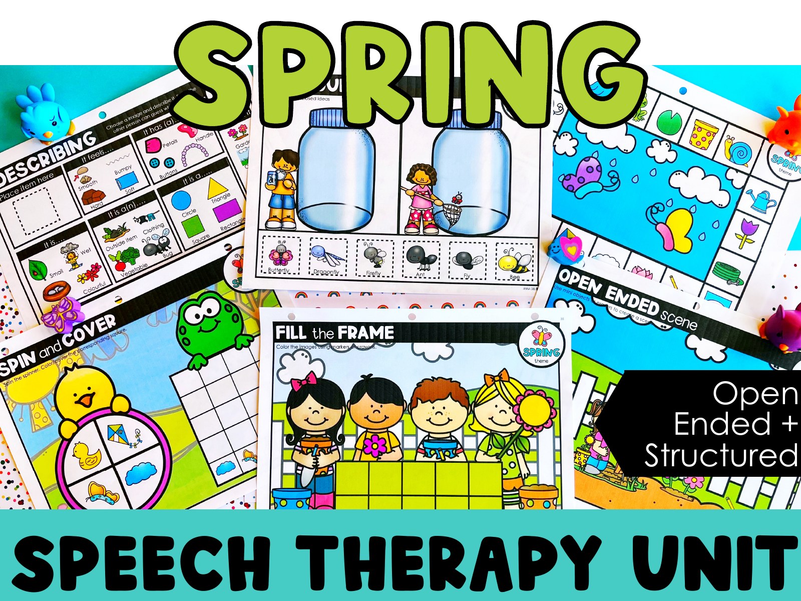 Spring Activities and Worksheets for speech therapy preview page 1