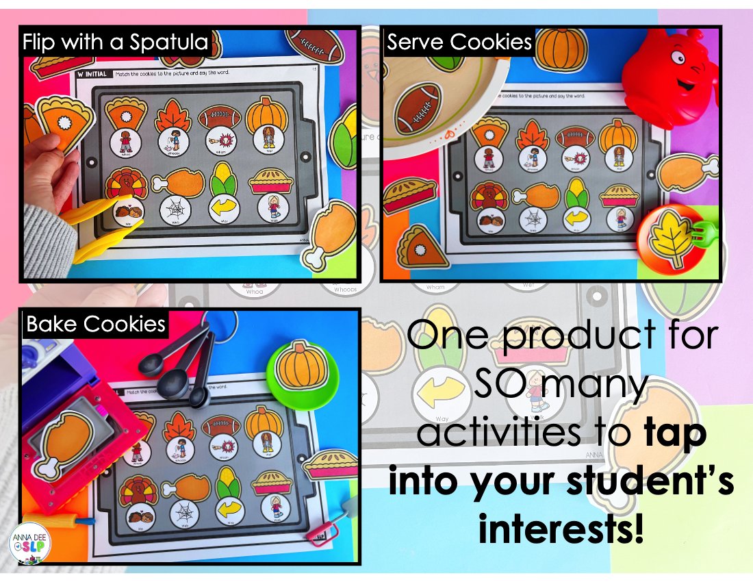 Thanksgiving say and play activity for speech therapy preview page 3