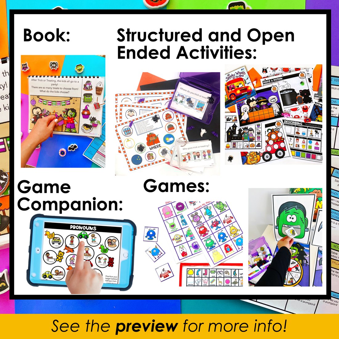 Halloween Activities Bundle for speech therapy – image 4