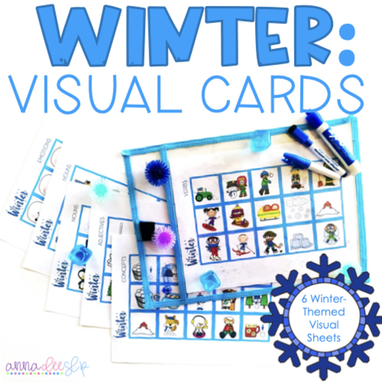 Winter Visual Supports for speech therapy