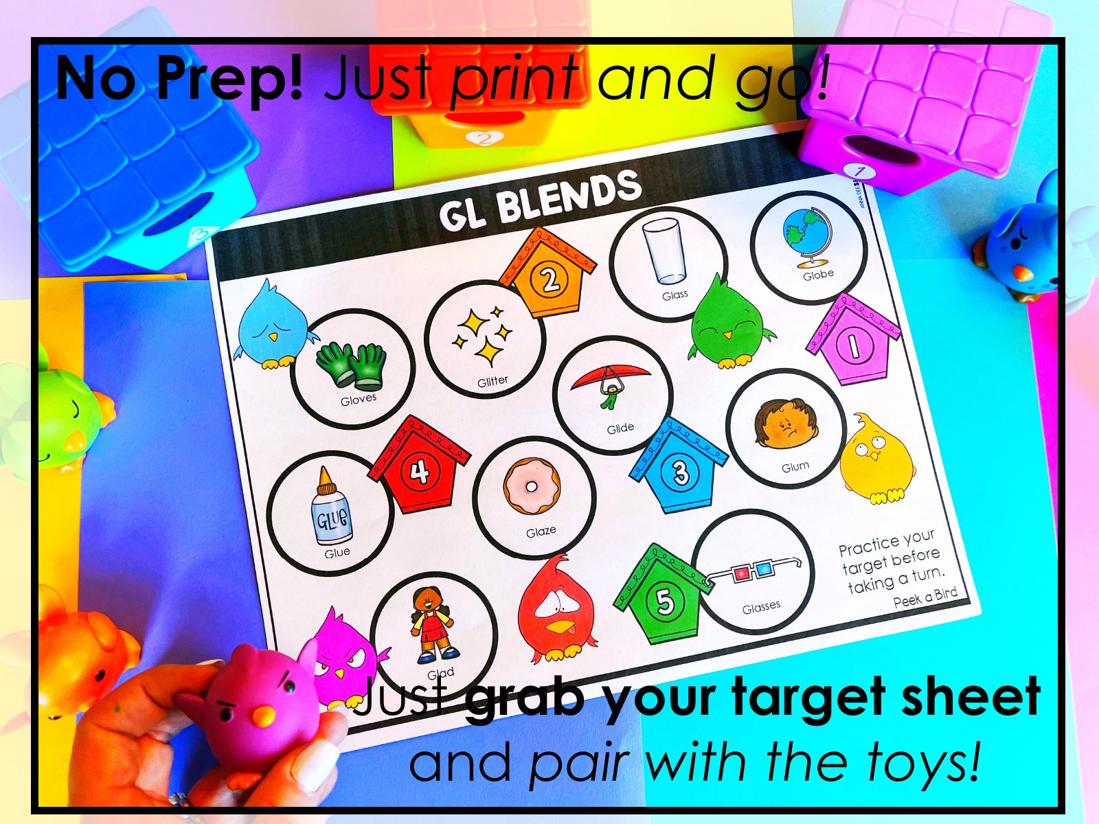 Peek a Bird Toy Companion for speech therapy preview page 2