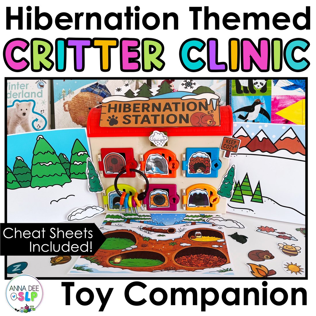 Hibernation Critter Clinic speech therapy toy companion