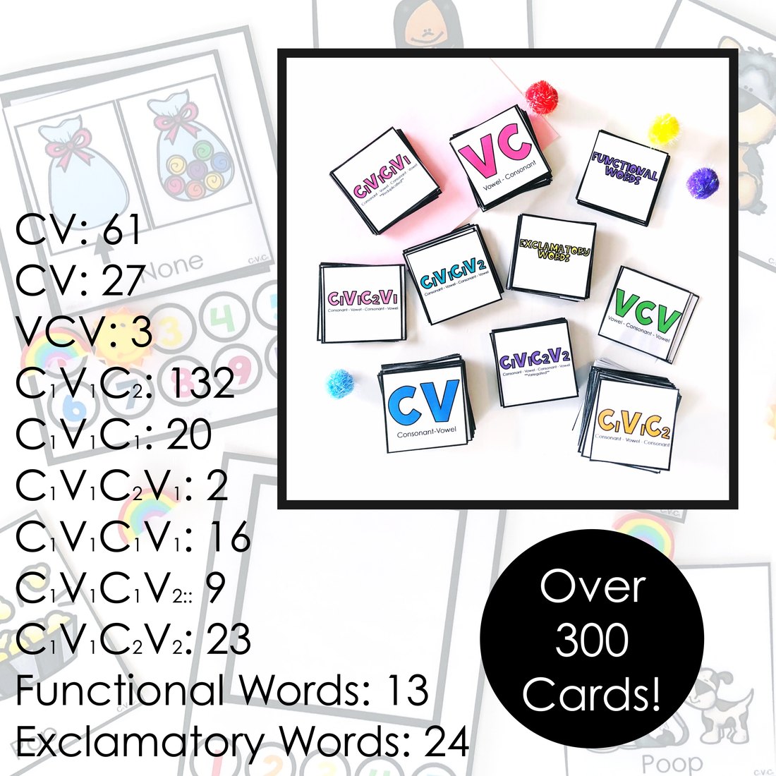 Apraxia Early Word Shapes Drill Cards for speech therapy – image 2