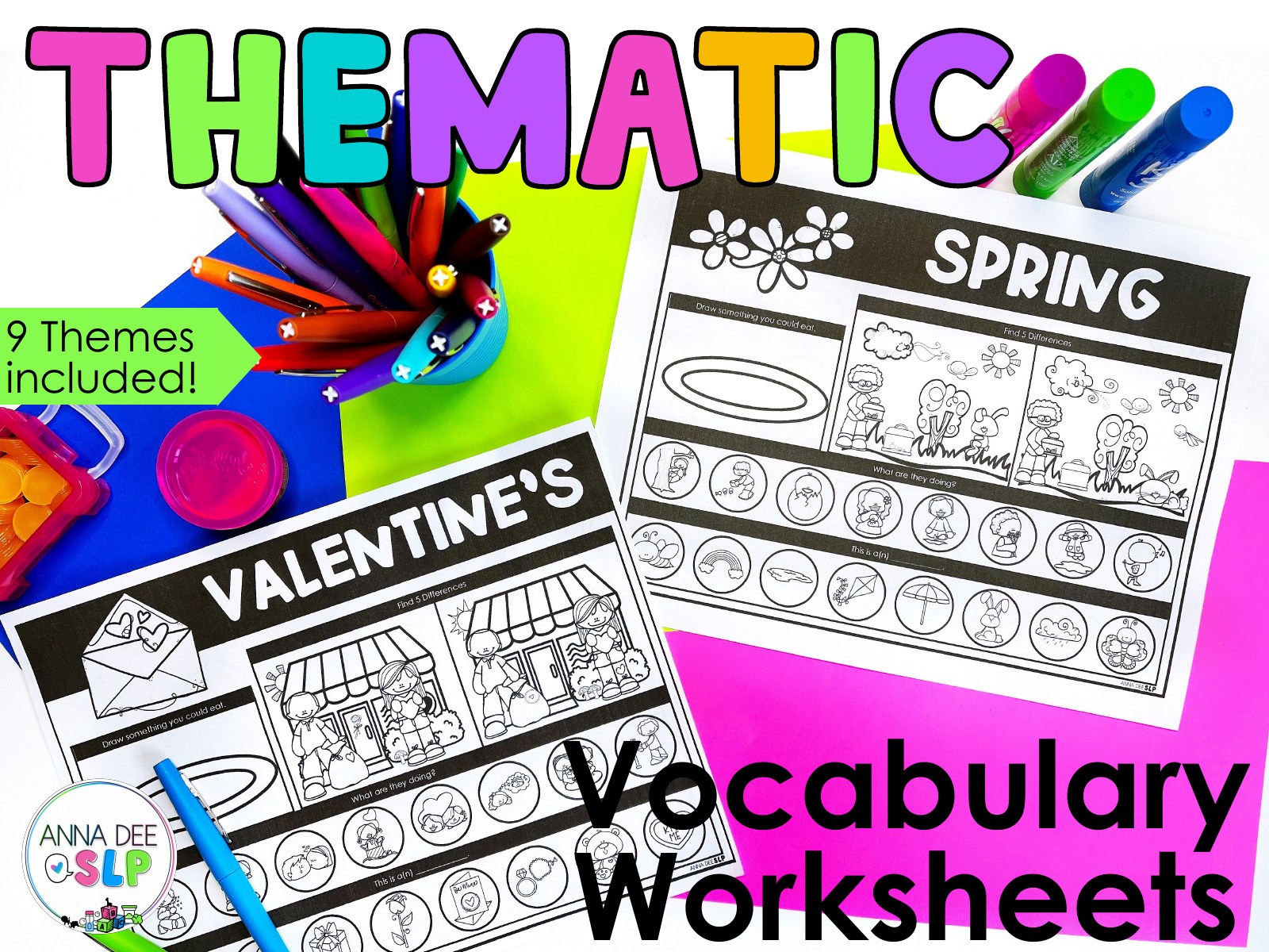 Seasonal Vocabulary Worksheets for speech therapy preview page 1