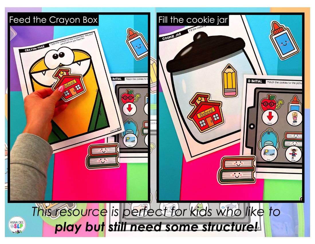 Back to School say and play activity for speech therapy preview page 6