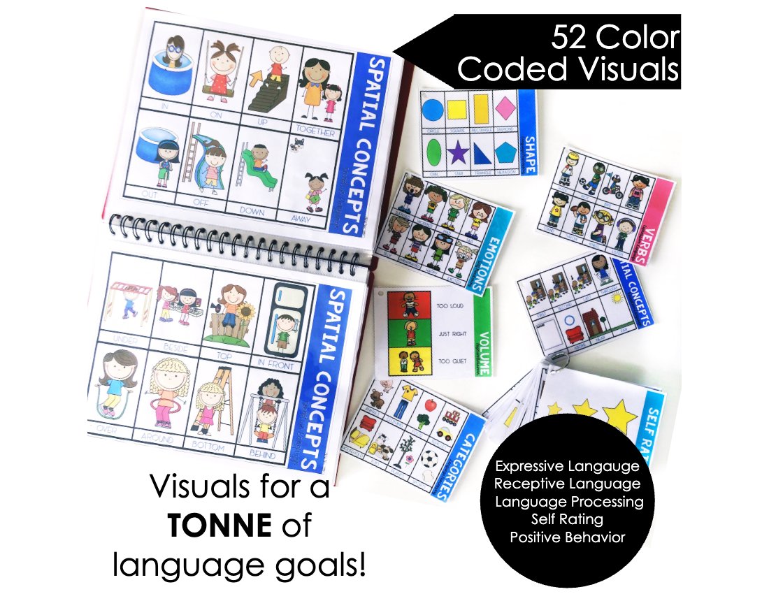 Preschool Behavior and Language Visuals for speech therapy preview page 1