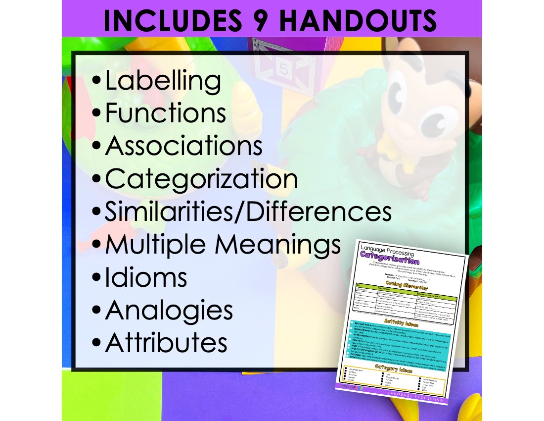 Language Processing Handouts for speech therapy preview page 4