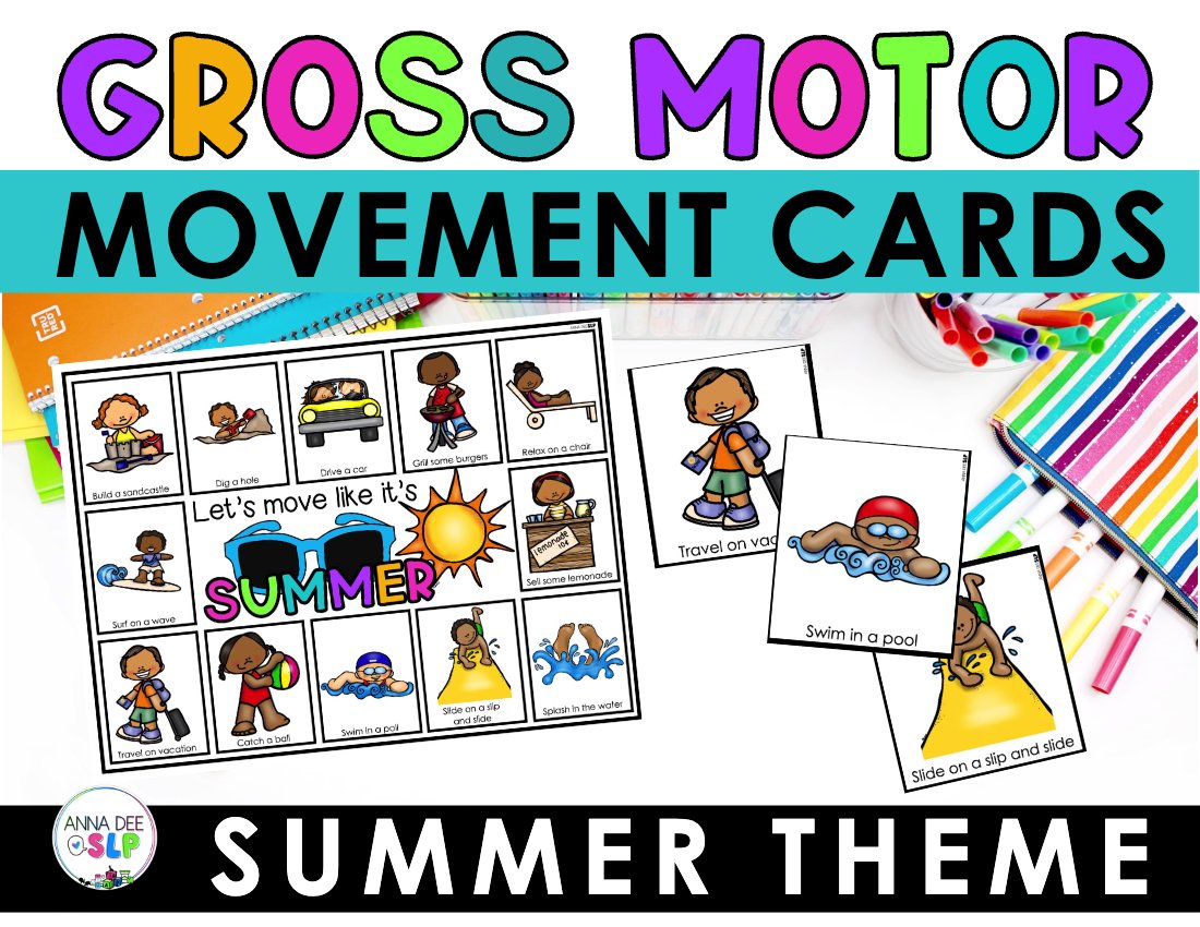 Summer movement cards for speech therapy preview page 1