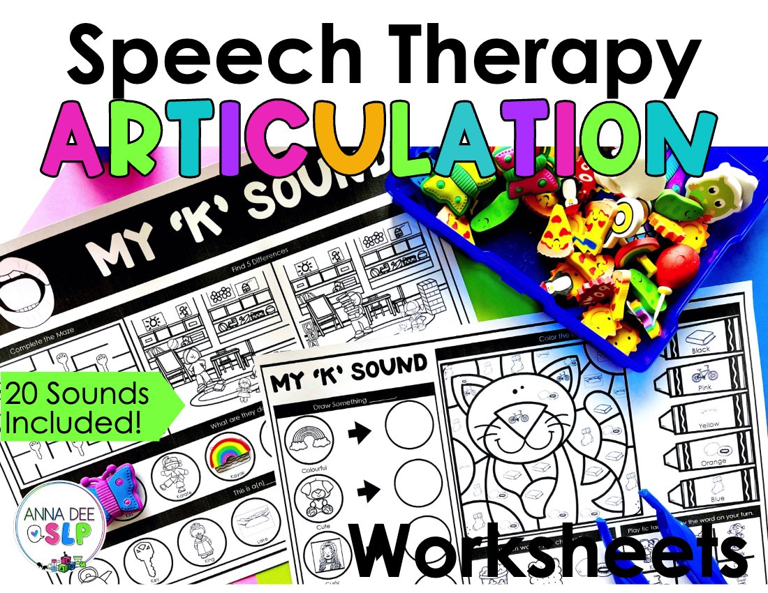 Articulation Worksheets for speech therapy preview page 1