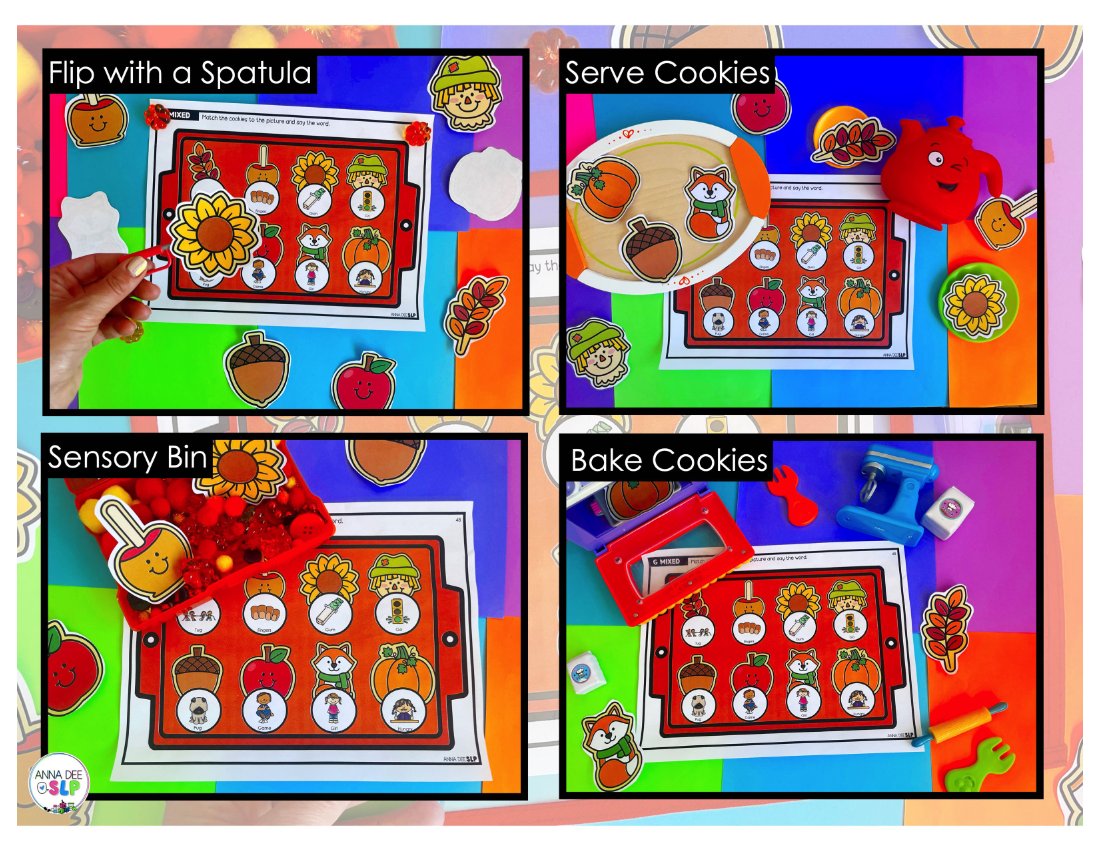 Fall say and play activity for speech therapy preview page 3