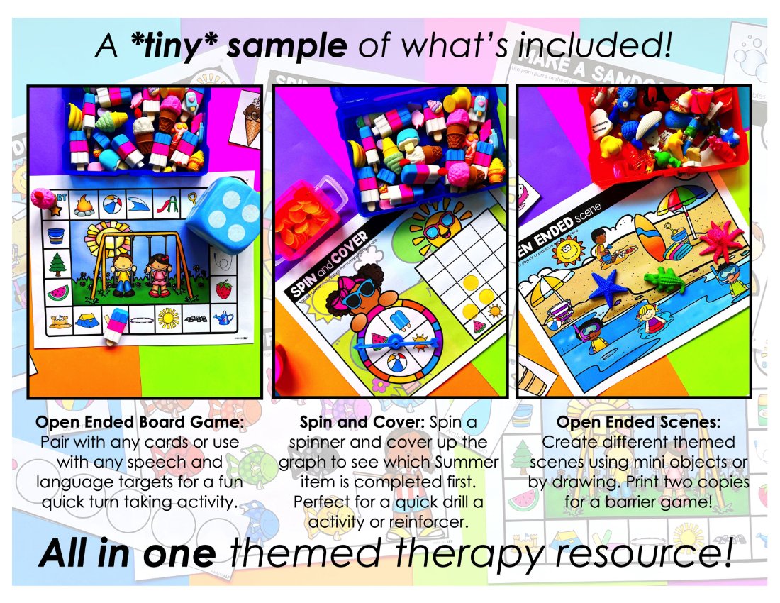 Summer Activities and Worksheets for speech therapy preview page 7