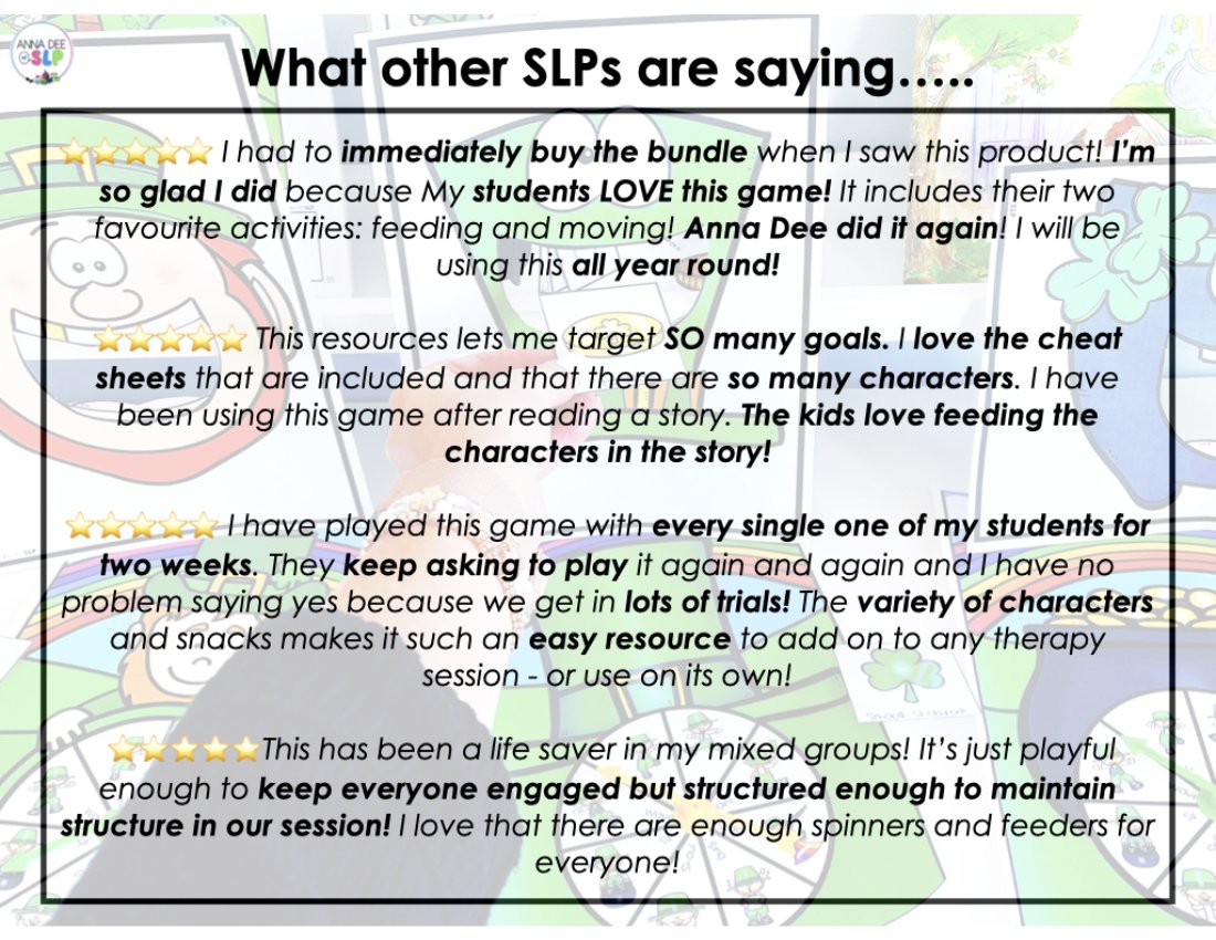 St. Patrick's Day Interactive Feeding Game for speech therapy preview page 7