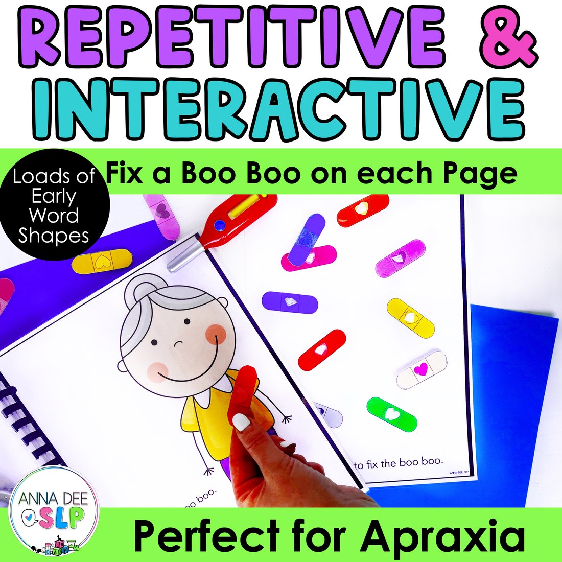 Apraxia Interactive Book Early Words for speech therapy