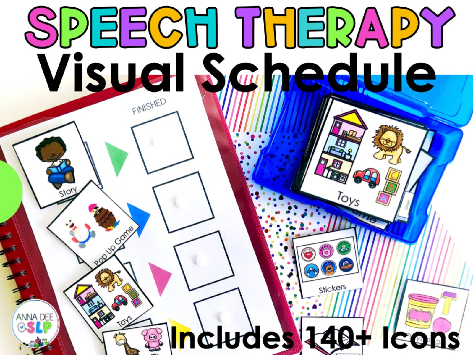 Visual Schedule for speech therapy preview page 1