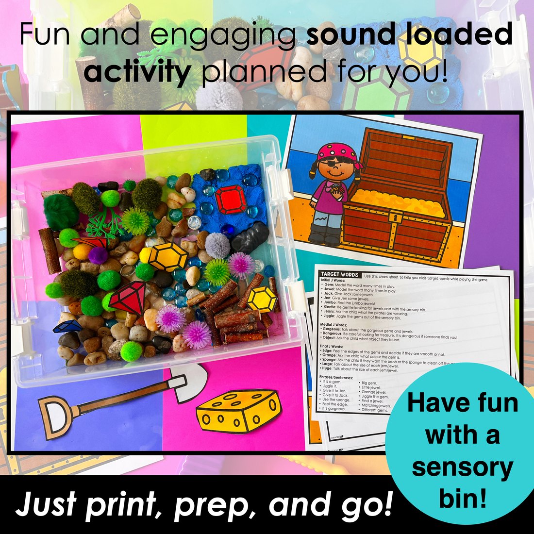 J Articulation Sensory Bin for speech therapy – image 2