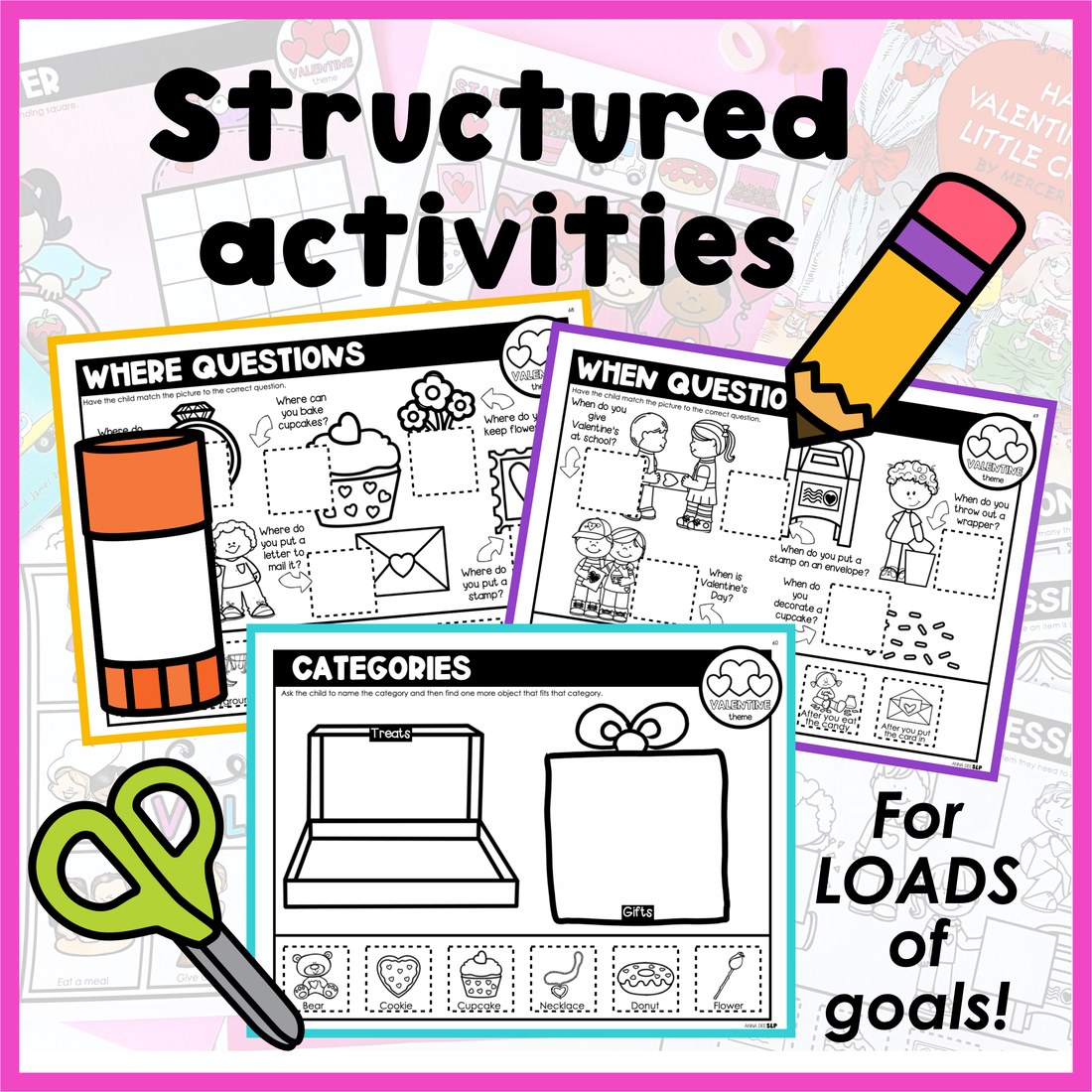 Valentine's Day Activities and Worksheets for speech therapy – image 2