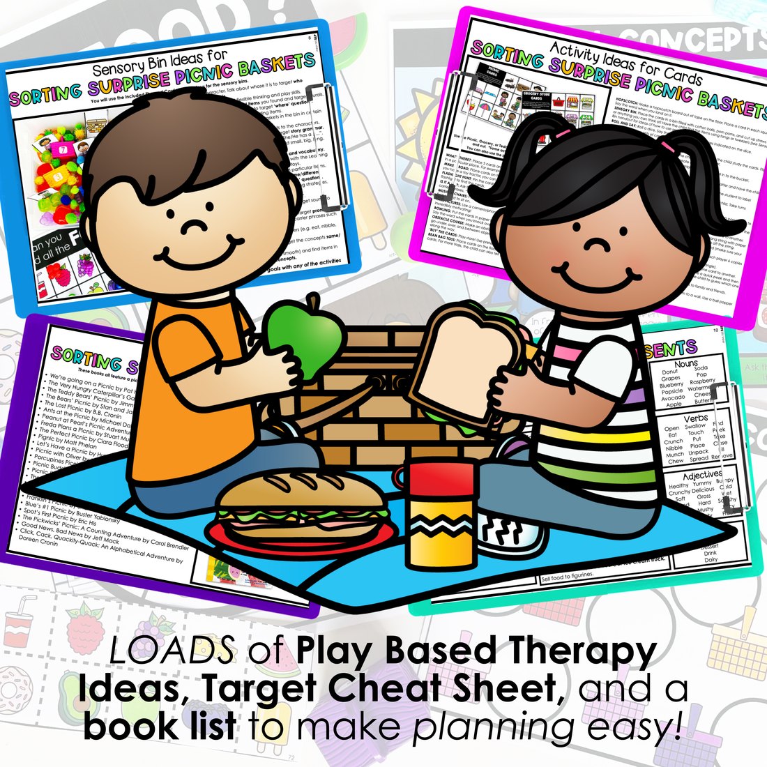 Spring and Summer Picnic Basket Toy Companion for speech therapy – image 4