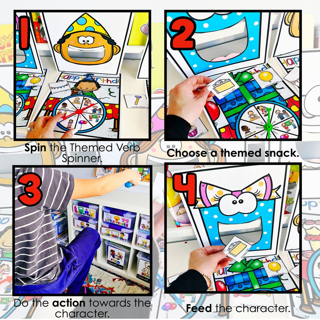 Birthday Interactive Feeding Game for speech therapy – image 2