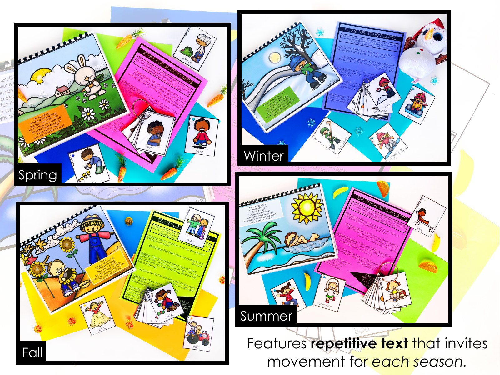Repetitive Seasonal Books Bundle for speech therapy preview page 4