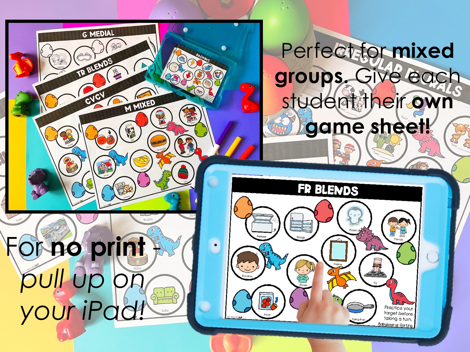 Babysaurs Sorting Toy Companion for speech therapy preview page 3
