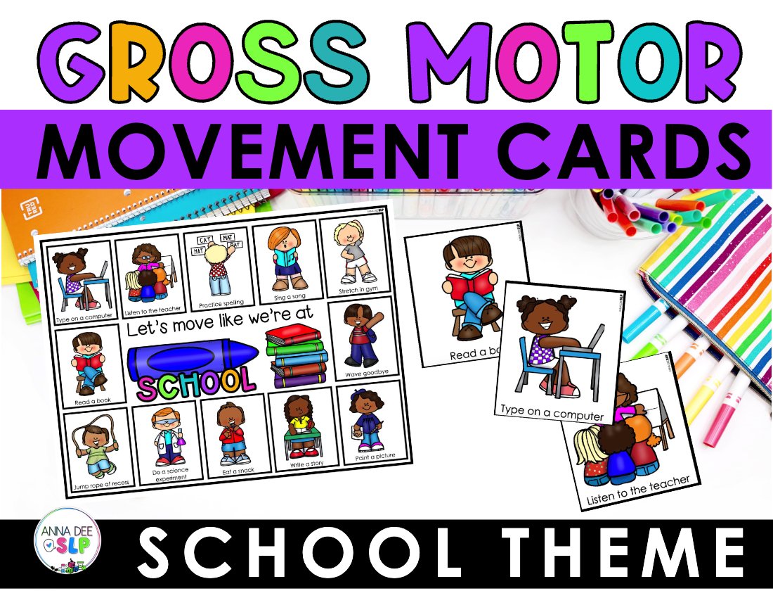 School movement cards for speech therapy preview page 1