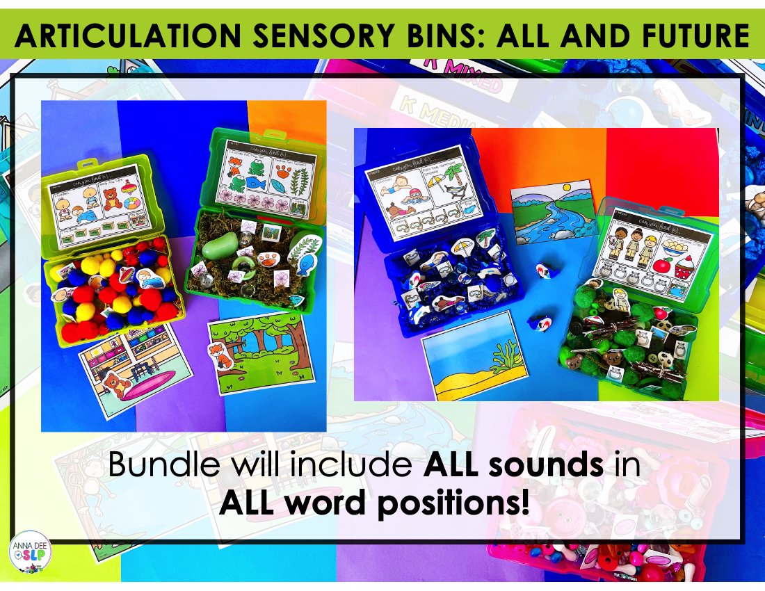 Articulation Sensory Bins BUNDLE for speech therapy preview page 3