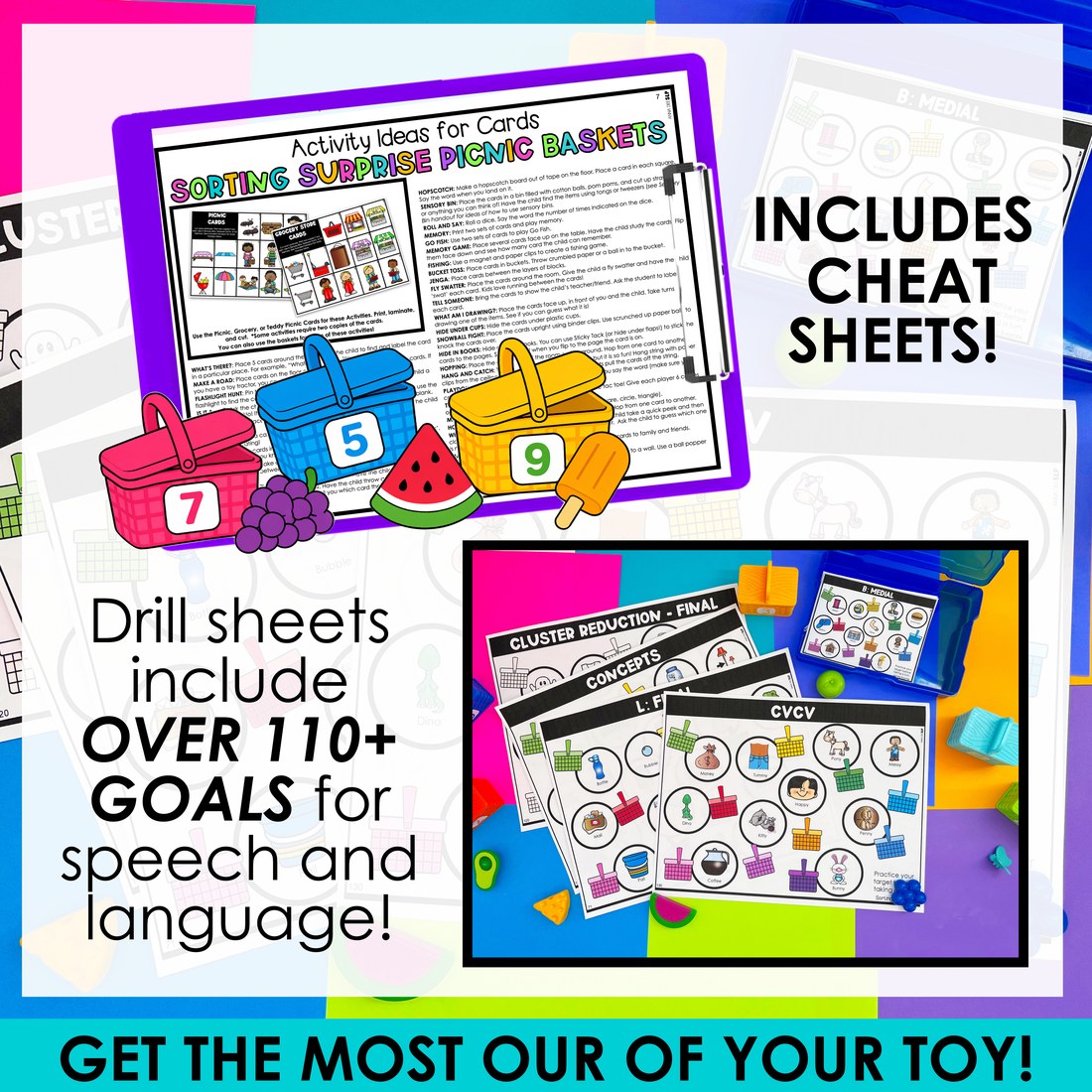 Sorting Surprise Picnic Basket Bundle for speech therapy – image 4