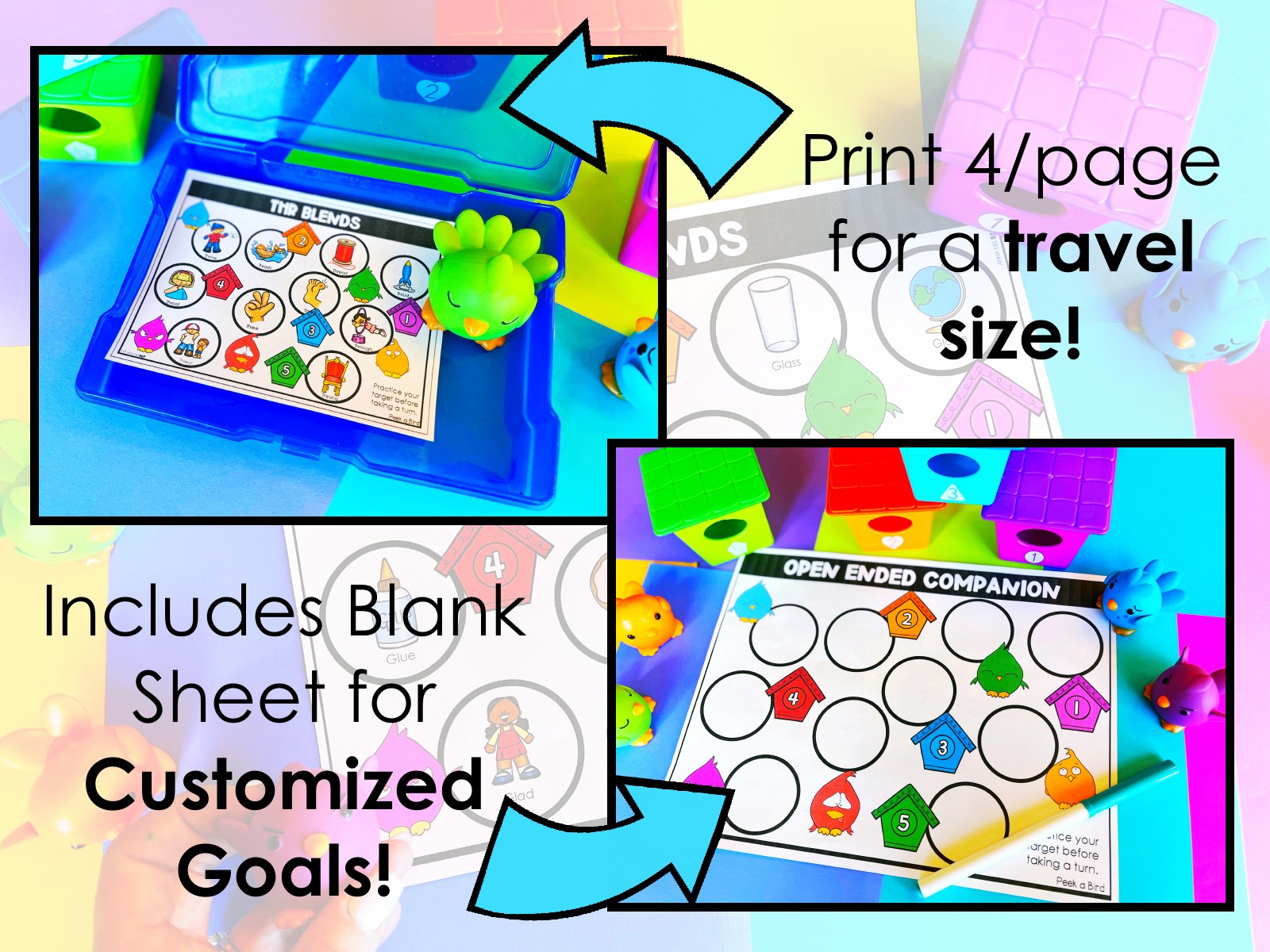 Peek a Bird Toy Companion for speech therapy preview page 4