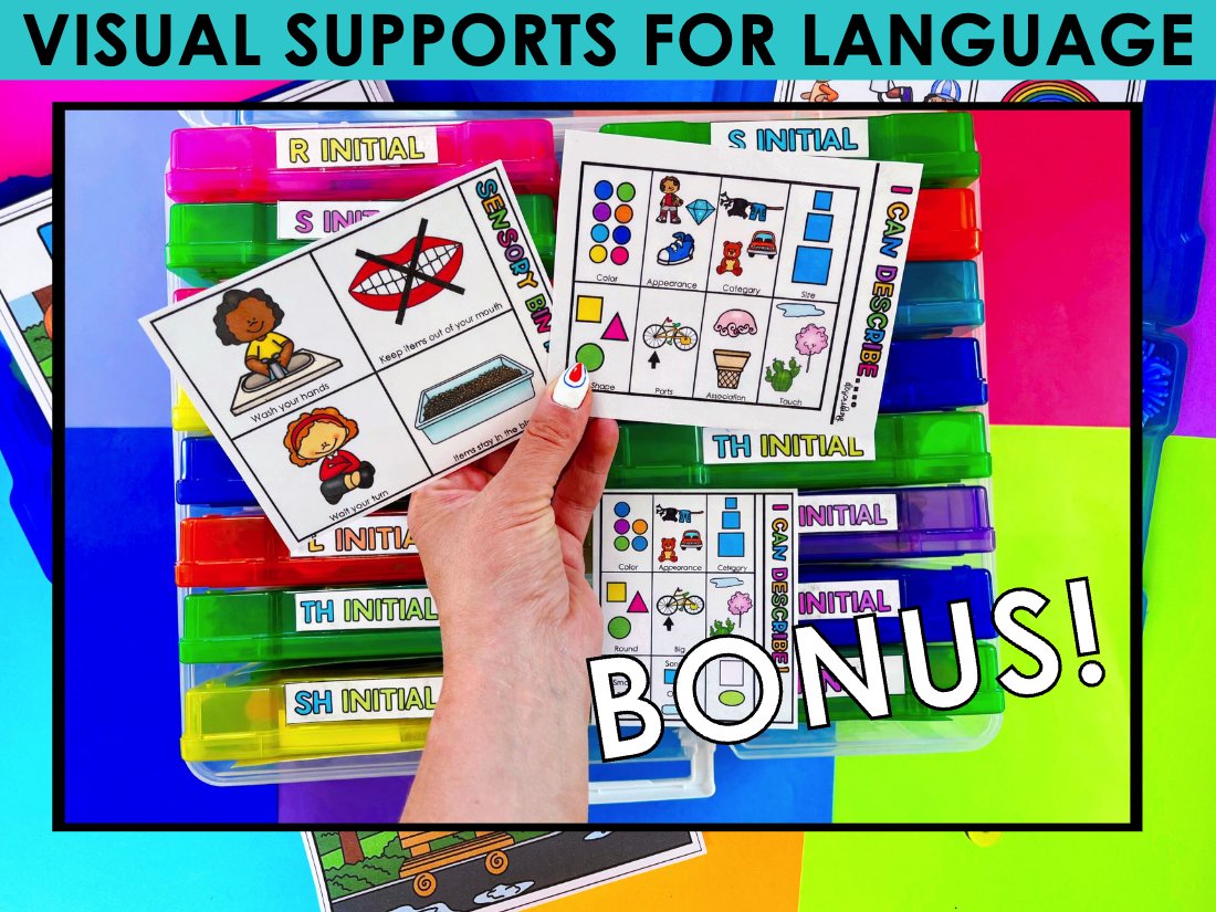 Late Sounds Articulation Sensory Bins for speech therapy preview page 9