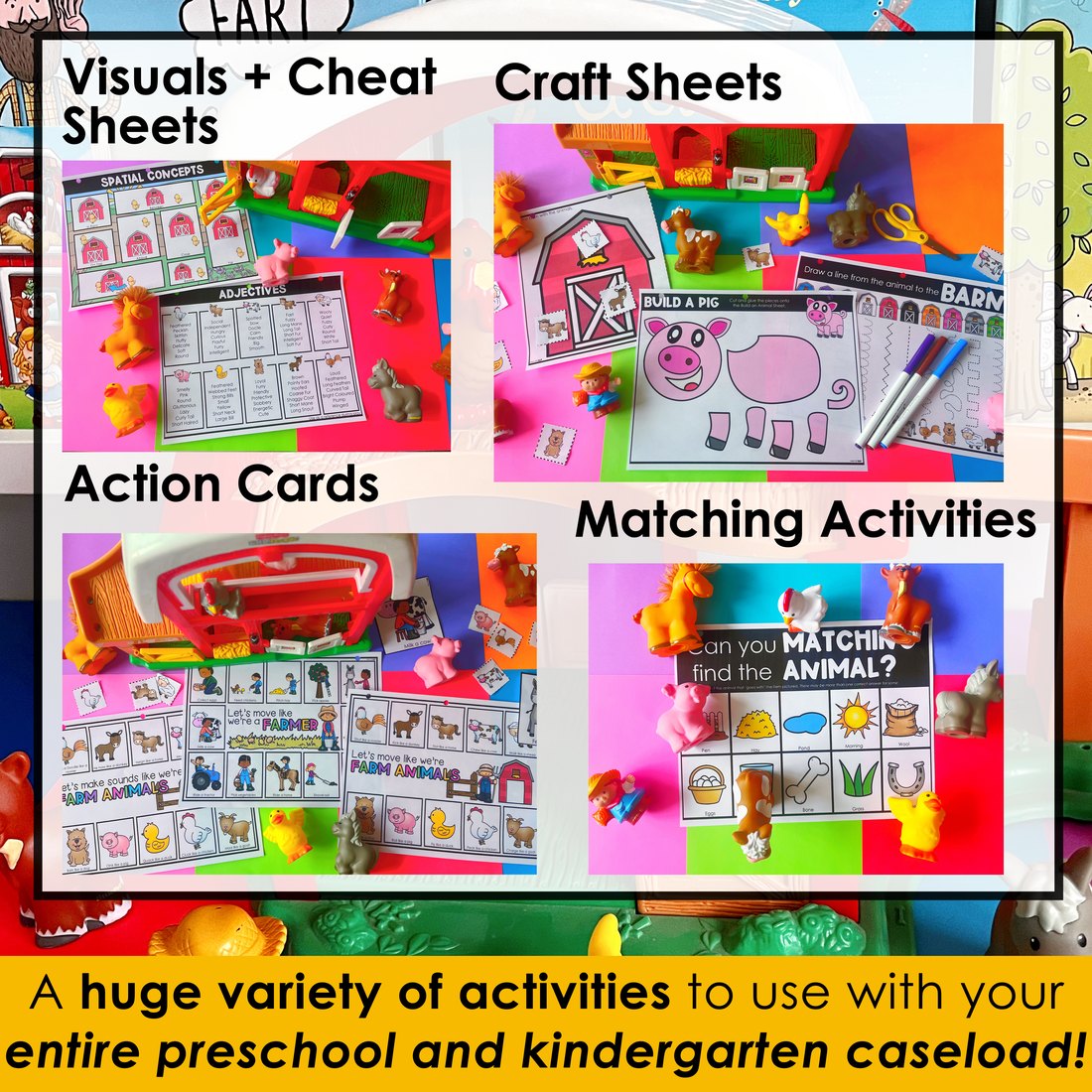 Farm Toy Companion and Activity Sheets for speech therapy – image 3
