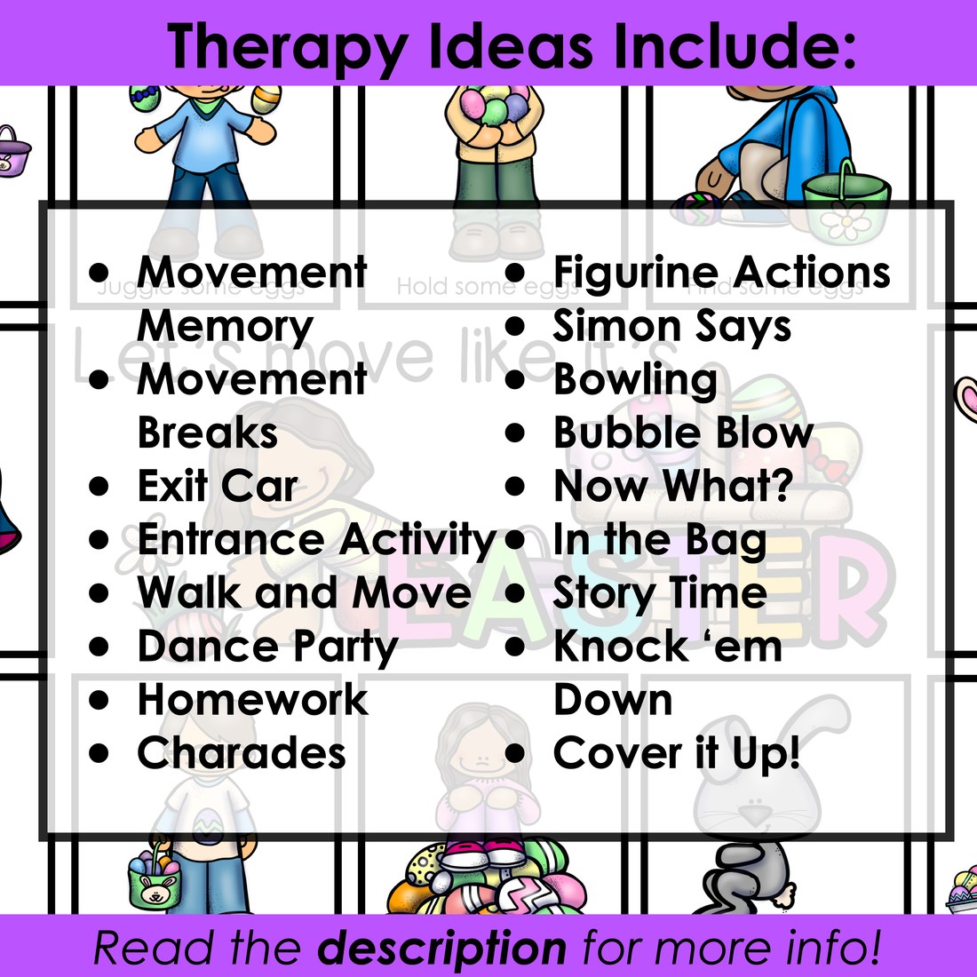 Easter movement cards for speech therapy – image 4