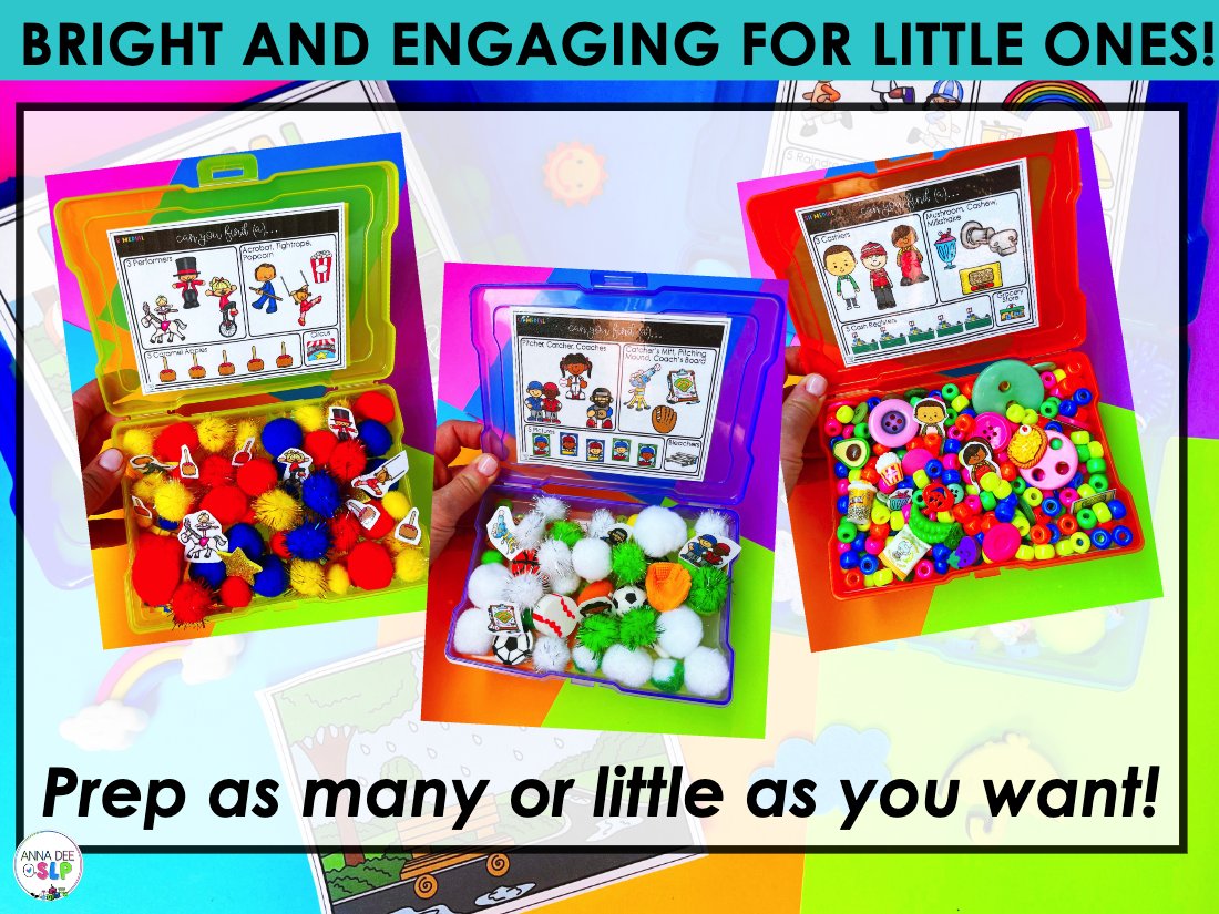 Late Sounds Articulation Sensory Bins for speech therapy preview page 5