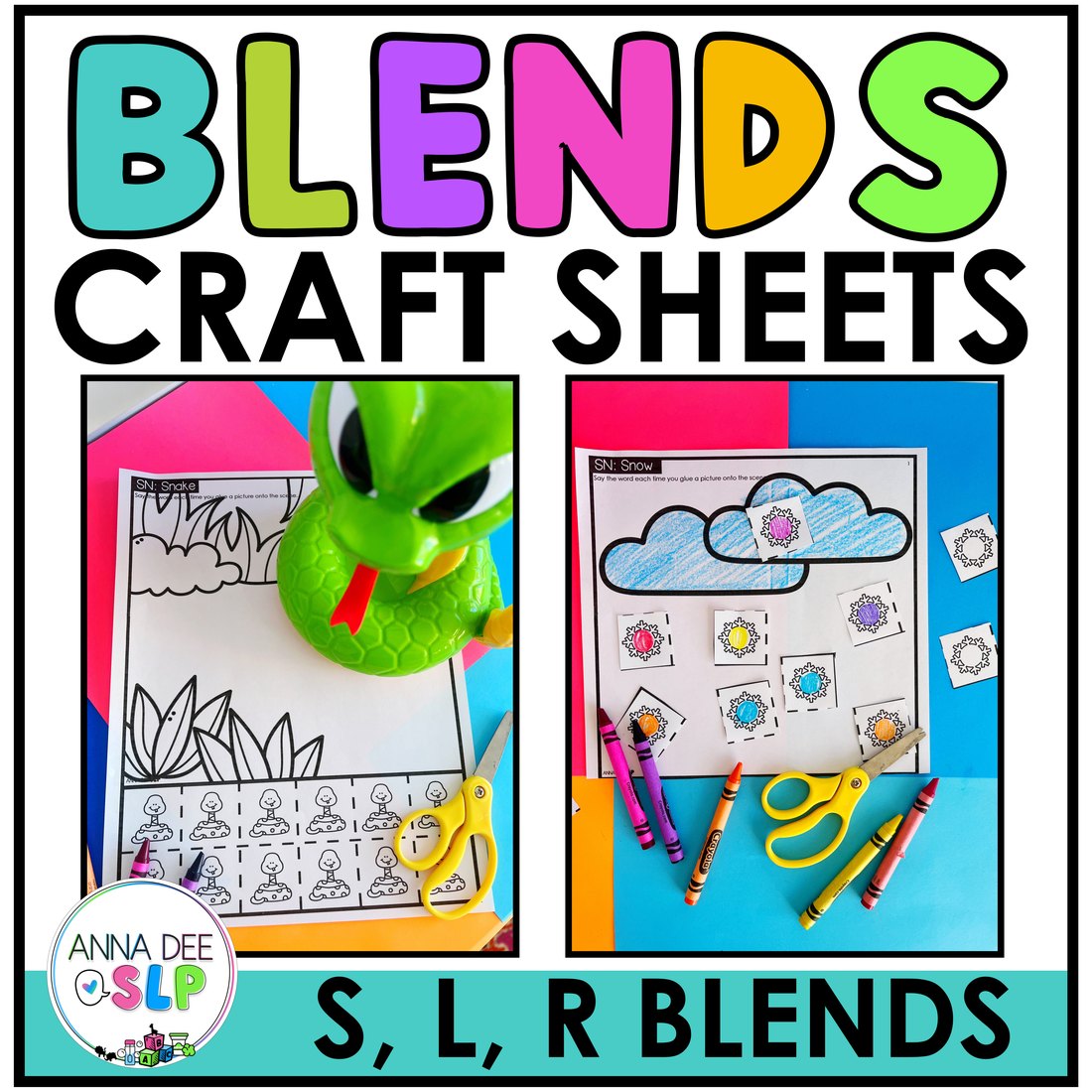 Blends Craft Sheets for speech therapy