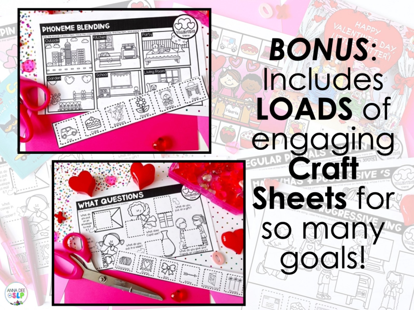 Valentine's Day Activities and Worksheets for speech therapy preview page 8