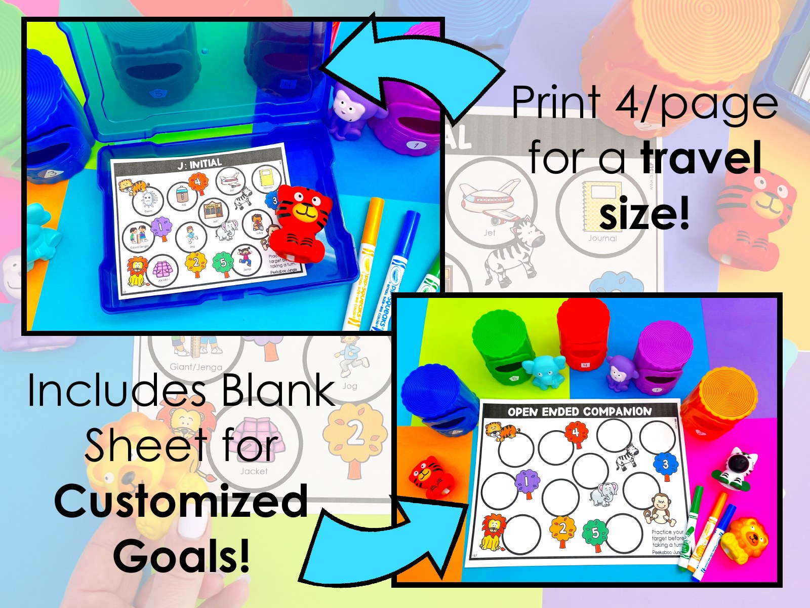 Peek A Boo Jungle Toy Companion for speech therapy preview page 4