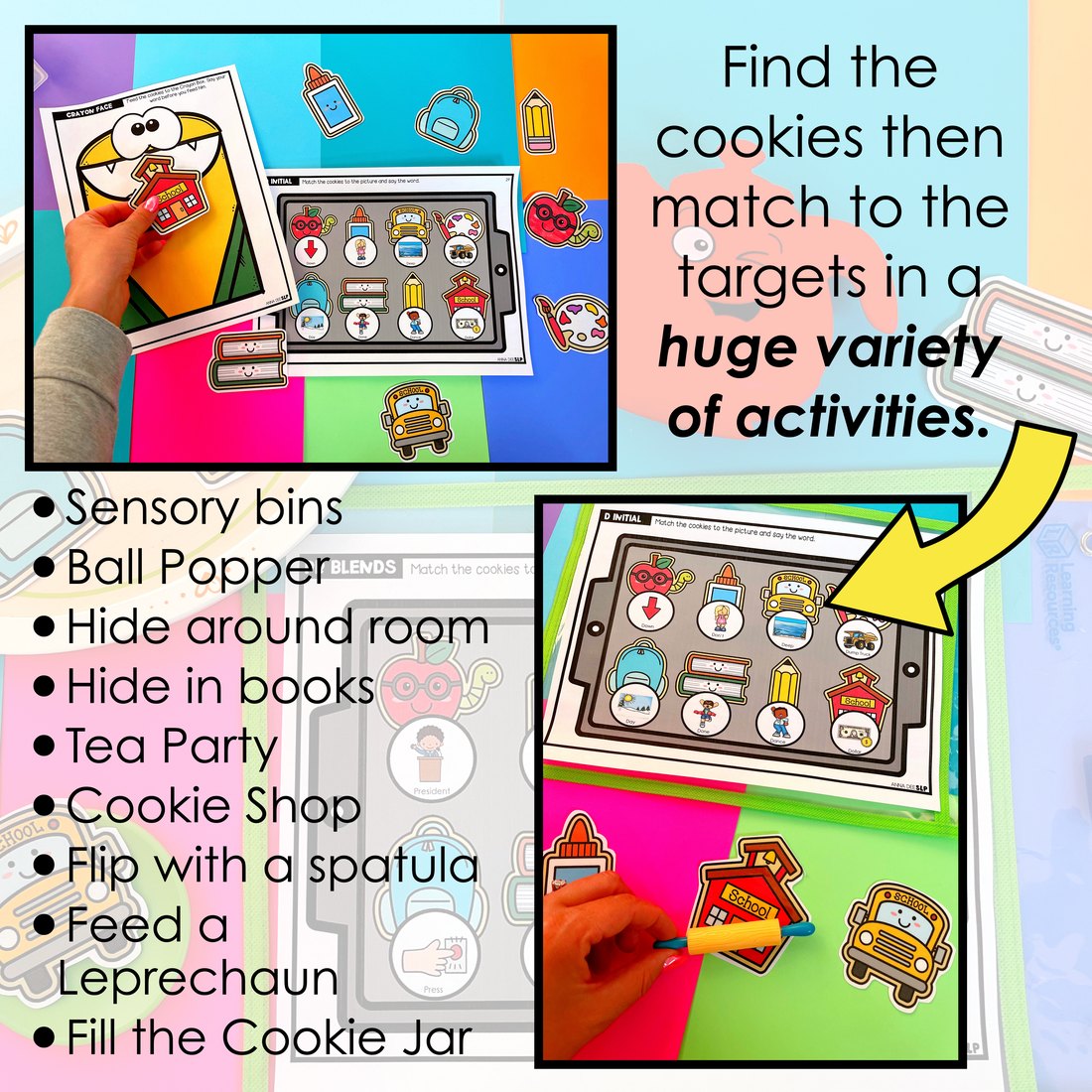 Back to School say and play activity for speech therapy – image 2