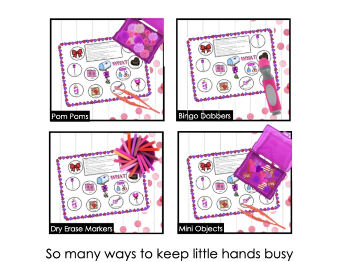 Valentine's Day WH Questions and PlayDough Mats for speech therapy preview page 4