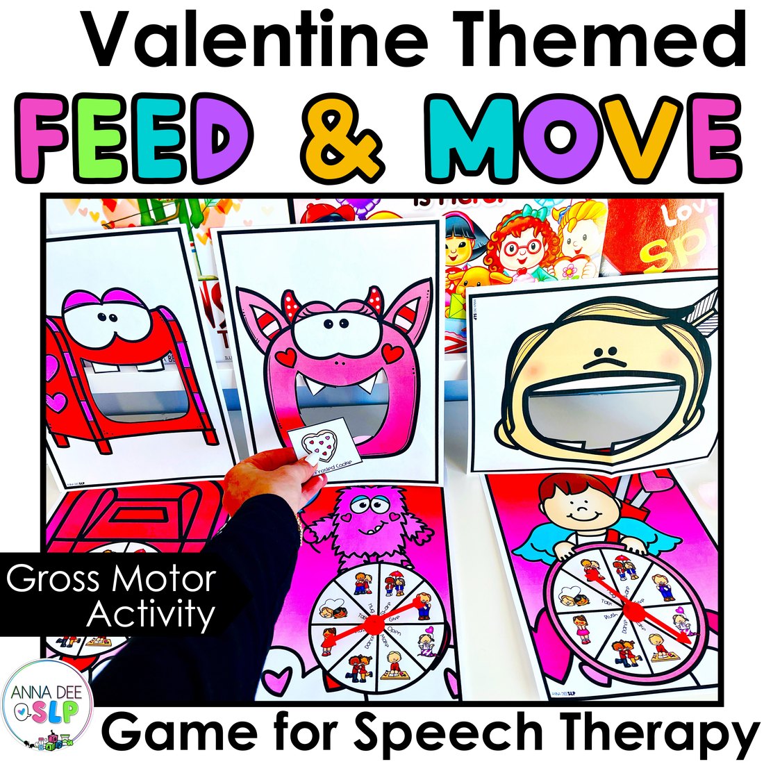 Valentine's Day Interactive Feeding Game for speech therapy