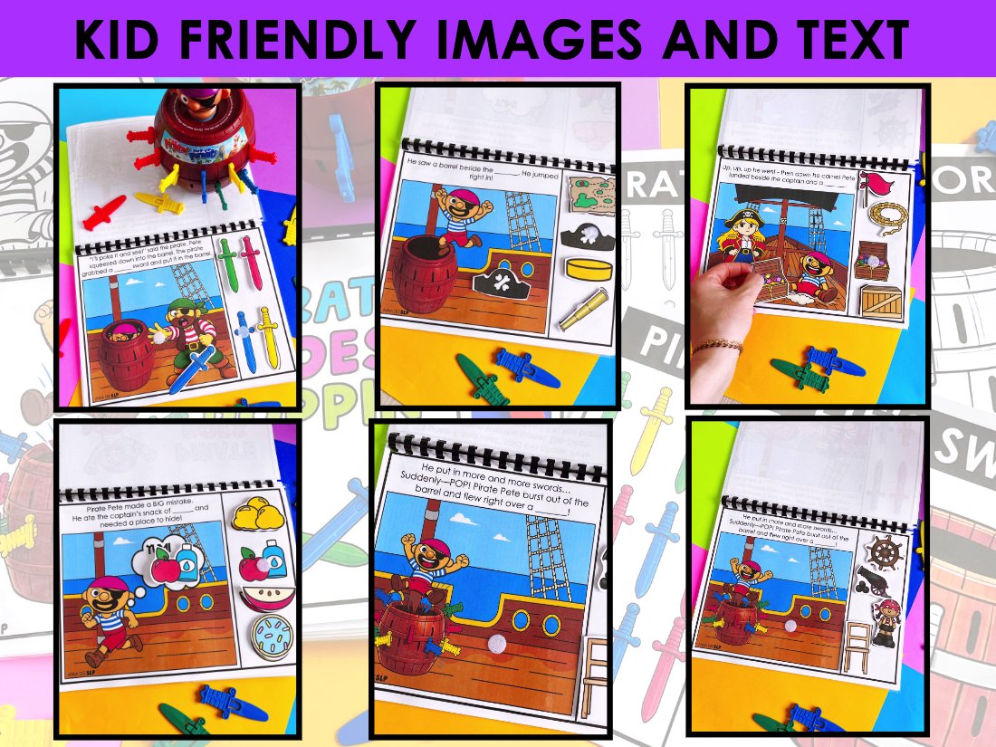 Pop Up Pirate Interactive Story for speech therapy preview page 4