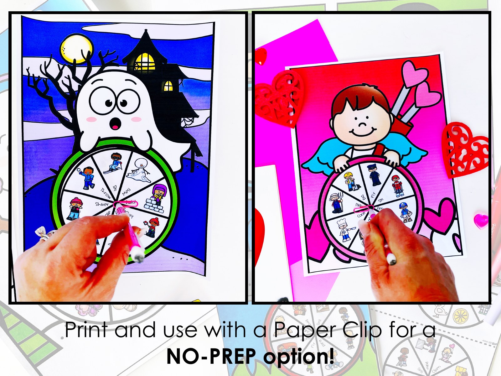Spinner Crafts for speech therapy preview page 5