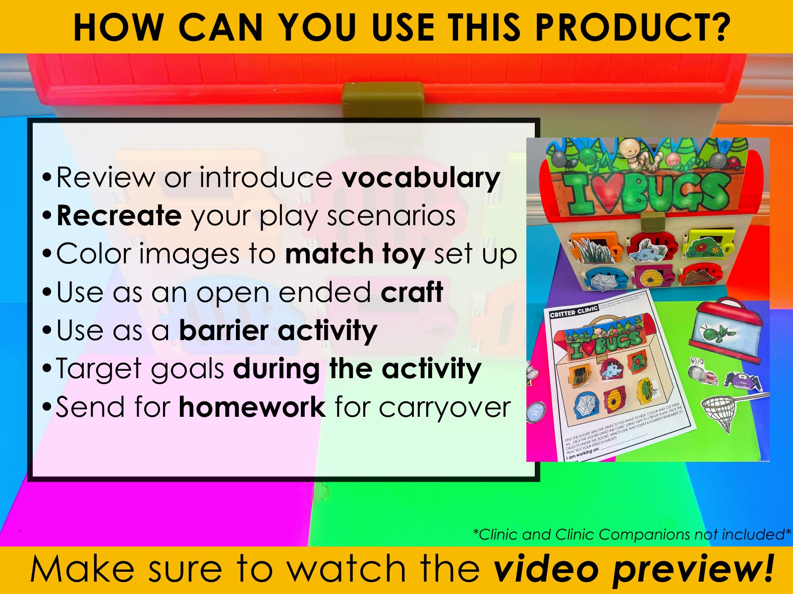 Critter Clinic Craft Sheets for speech therapy preview page 6