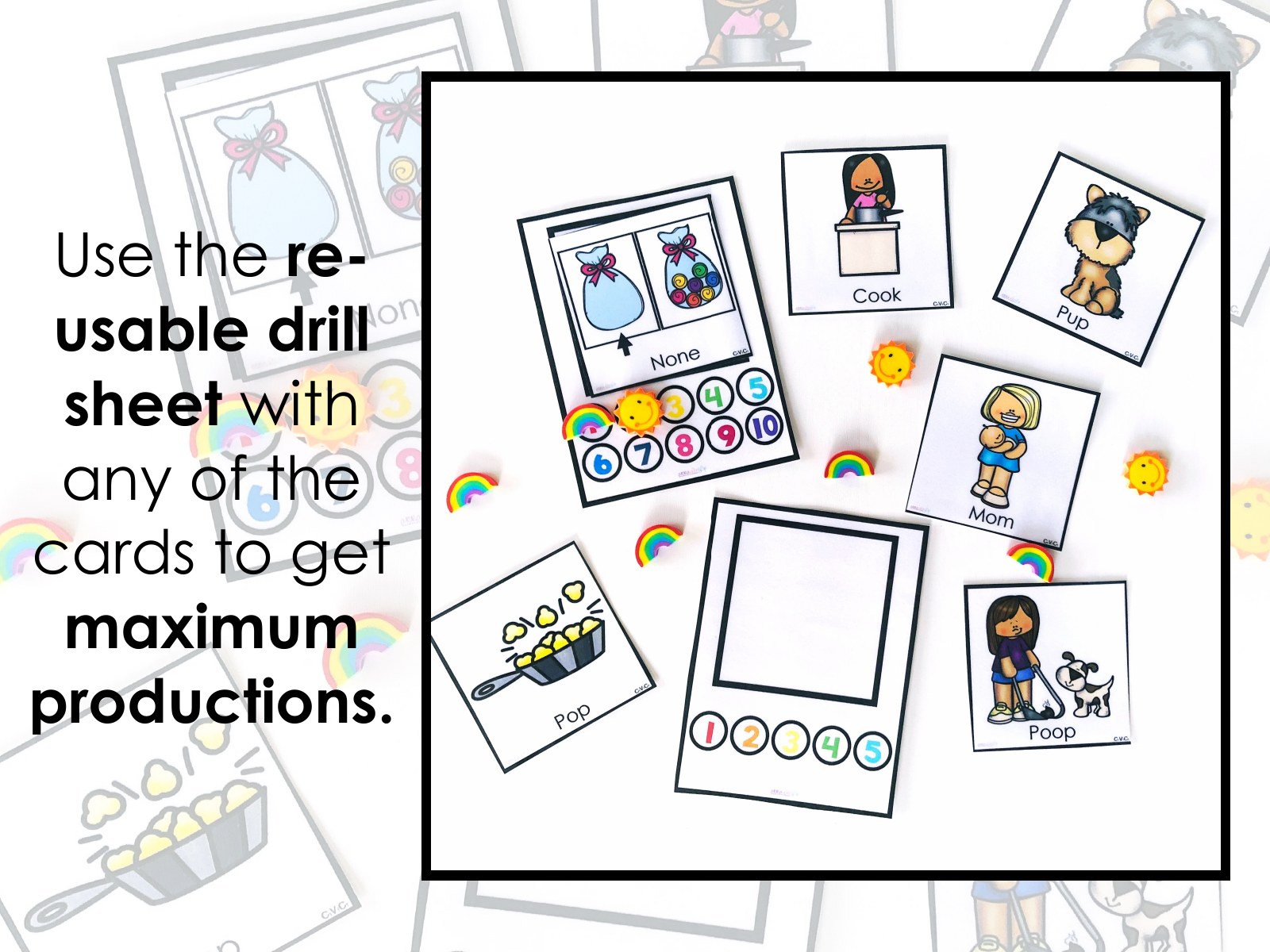 Apraxia Early Word Shapes Drill Cards for speech therapy preview page 4